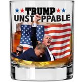 Patriots Cave Unstoppable Trump Shot Viski Bourbon Bardağı - Amerika'da Üretilmiştir ve Bulaşık Makinesinde Yıkanabilir! Trump Survived Shot Suikast Girişimi Survivor Kaçırdığınız Trump Dövüşü PA Trump Ralli Yumruk