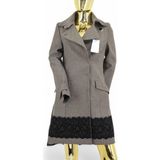 Patrizia Pepe ÇIKARILABİLİR TÜL DETAYLI 38 / M - L/40 CAMEL KRUVAZE YAKALI KAŞE PALTO KABAN - Camel - Bej - S