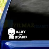 Patron Bebek Baby On Board Arabada Bebek Var Cam Oto Sticker 12 X 21 Cm