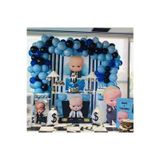 Patron Bebek Pastel Tonlarda Balon ve Balon Zinciri 100 Adet