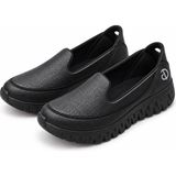 Patron Shoes Kadın Siyah Kalın Tabanlı Ortopedik Yürüyüş Ayakkabısı