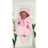 PATSAN Peluş Polar Kız Bebek Hırka Kapüşonlu Fermuarlı Kalpli Kışlık ve Mevsimlik