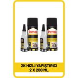 Pattex 2K Hızlı Yapıştırıcı 200ml x 2 Adet | Güçlü ve Hızlı Yapışma