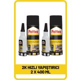 Pattex 2K Hızlı Yapıştırıcı 400ml x 2 Adet