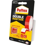 Pattex Double Montaj Bandı 120KG 1,5m x 19mm Dayanıklı ve Çok Amaçlı Kullanım İçin