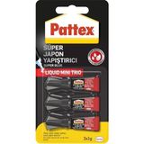 Pattex Japon Süper Mini Yapıştırıcı,3x1 Gr, Suya Dayanıklı,hızlı Kurur - Şeffaf - 3 x 1 gr