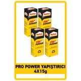Pattex Pro Power Japon Yapıştırıcısı 15G, 4'lü Paket - --