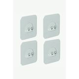 Patulya Aksesuar 4 Adet Süper Güçlü Yapışkanlı Sticker 7x7cm/ Askı Tutucu Sticker Yapışkan Bant/ Banyo