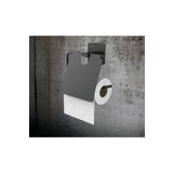 Patulya Aksesuar Siyah Yapışkanlı Kapaklı Wc Tuvalet Kağıdı Tutucu/tuvalet kağıtlık wc kağıtlık
