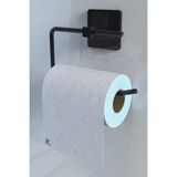 Patulya Aksesuar Yapışkanlı Siyah Tuvalet Kağıdı Tutacağı/tuvalet Wc Kağıtlık