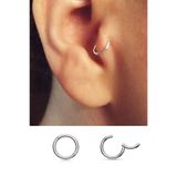 Patulya Halka Tragus Piercing 8mm Gümüş