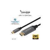 Paugge USB C to HDMI Kablo - Telefon, Tablet TV Görüntü Kablosu - 4K 60Hz, HDR, HDCP 2.2