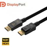Paugge Vesa Sertifikalı Displayport 2.1 Kablo – 16K 60Hz, 8k 120Hz, 4K 240Hz, Full HD 540Hz - 1.5 Metre