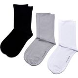 Paul Kenzie 3'lü Lastiksiz Soket Çorap - B&g&w - 36 - 41 - Çok Renkli