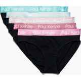 Paul Kenzie 5'li Kadın Slip Külot- All Color - Siyah - XL