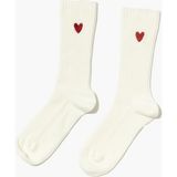 Paul Kenzie Nakışlı Yün Çorap - Valentine Collection - Love On Line - 36 - 41 - Beyaz