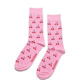 Paul Kenzie Valentine Collection - Soket Çorap - Cherries On Top - 41 - 45 - Pembe