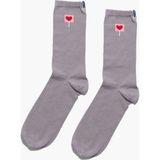 Paul Kenzie x Durex - Desenli Soket Çorap - Lovepop - 36 - 41 - Gri