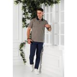 Paul Martin Nehir By Faruk Ülker Polo Yaka Cepli Desenli Merserize Süperfine Cotton Erkek T-Shirt - XL - Krem
