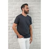 Paul Martin Slimfit Fit Bisiklet Yaka Rayon Kumaş Full Likralı T-Shirt - Antrasit - XL