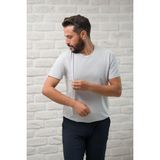Paul Martin Slimfit Fit Bisiklet Yaka Rayon Kumaş Full Likralı T-Shirt - Gri - XL