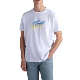Paul & Shark % 100 Pamuk Regular Fit Bisiklet Yaka Baskılı T Shirt Erkek T Shirt 24411041 010