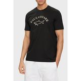 Paul & Shark % 100 Pamuk Regular Fit Bisiklet Yaka Logolu T Shirt Erkek T Shirt 24411032 011 - Siyah