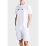 Paul & Shark % 100 Pamuk Regular Fit Bisiklet Yaka Logolu T Shirt Erkek T Shirt 24411052 010 - Beyaz - XS