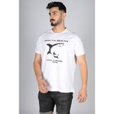 Paul & Shark 23411018-010 Beyaz Pamuklu Regular Fit Düz Kısa Kollu Erkek Tişört