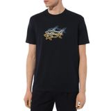 Paul & Shark 24411041-013 Lacivert Pamuk Regular Fit Bisiklet Yaka Baskılı Erkek Tişört