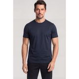 Paul & Shark 26411049-013 Lacivert Regular Fit Yuvarlak Yakalı Pamuklu Logo İşlemeli Kısa Kollu Erkek Tişört