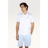 Paul & Shark 26411246-010 Beyaz Normal Kesim Metalik Logo Etiketli Pamuklu Kısa Kollu Polo Yaka Erkek Tişört
