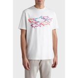 Paul & Shark Baskılı Pamuklu Regular Fit Bisiklet Yaka T Shirt Erkek T Shirt 24411115 490