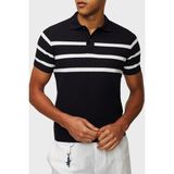 Paul & Shark Çizgili % 100 Pamuk Regular Fit Düğmeli Polo Yaka T Shirt Erkek Polo Yaka T Shirt 24411625 199 - Siyah