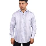 Paul & Shark Erkek %100 Pamuklu Ince Düğmeli Mavi Gömlek 23413210J-001 - 39