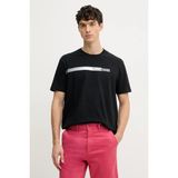 Paul & Shark Erkek Bisiklet Yaka Paul Shark Gölgeli Yazı Desenli Kısa Kollu Siyah T-Shirt 25411039-011 - M
