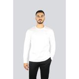Paul & Shark Erkek Bisiklet Yaka Uzun Kol Pamuklu Slim Fit Beyaz T-Shirt 15311611-46A