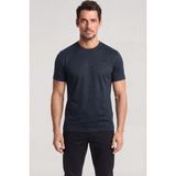 Paul & Shark Erkek Dokuma Kumaş Düz Bisiklet Yaka Lacivert T-Shirt 25411026SM-013 - 2XL