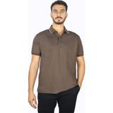 Paul & Shark Erkek Dokuma Polo Yaka Kısa Kol Günlük 494 Polo Yaka T-Shirt 14311715-494 - Kahverengi