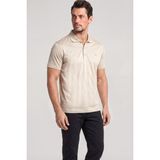 Paul & Shark Erkek Düğme Kapama Kısa Kol %100 Pamuk Bej Polo Yaka T-Shirt 26411249SM-348 - XL