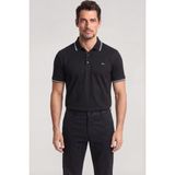 Paul & Shark Erkek Düğme Kapama Kısa Kol %100 Pamuk Siyah Polo Yaka T-Shirt 26411256SM-011