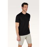 Paul & Shark Erkek Kısa Kol Bisiklet Yaka Rahat Kesim Siyah T-Shirt 26411026A-011 - 4XL