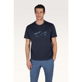 Paul & Shark Erkek Kısa Kol Pamuklu Bisiklet Yaka Balık Desenli Lacivert T-Shirt 26411059-013 - 2XL