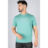 Paul & Shark Erkek Logolu Basic Regular Fit Kısa Kollu Turkuaz T-Shirt 23411065-172