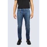 Paul & Shark Erkek Normal Kalıp Eskitme Desenli Pamuklu Denim Mavi Jeans 15314100-J02 - 56