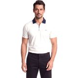 Paul & Shark Erkek Normal Kalıp Yarım Fermuarlı Metalik Logo Detaylı Pamuklu Kısa Kollu Beyaz Polo Yaka T-Shirt 26411247SM-108 - 2XL