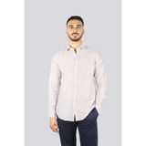 Paul & Shark Erkek Normal Kesim Çizgili Pamuklu Uzun Kollu Beyaz Gömlek 25413202CF-VA3 - 42