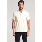 Paul & Shark Erkek Normal Kesim Metalik Logo Detaylı Pamuklu Kısa Kollu Beyaz Polo Yaka T-Shirt 26411232SM-108
