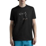 Paul & Shark Erkek Pamuklu Kısa Kollu Yuvarlak Yaka Siyah T-Shirt 24411088-011