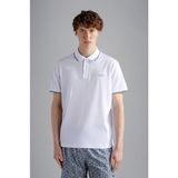 Paul & Shark Erkek Pamuklu Polo Yakalı Düğme Kapamalı Kısa Kollu Beyaz Polo Yaka T-Shirt 24411327-010 - 2XL